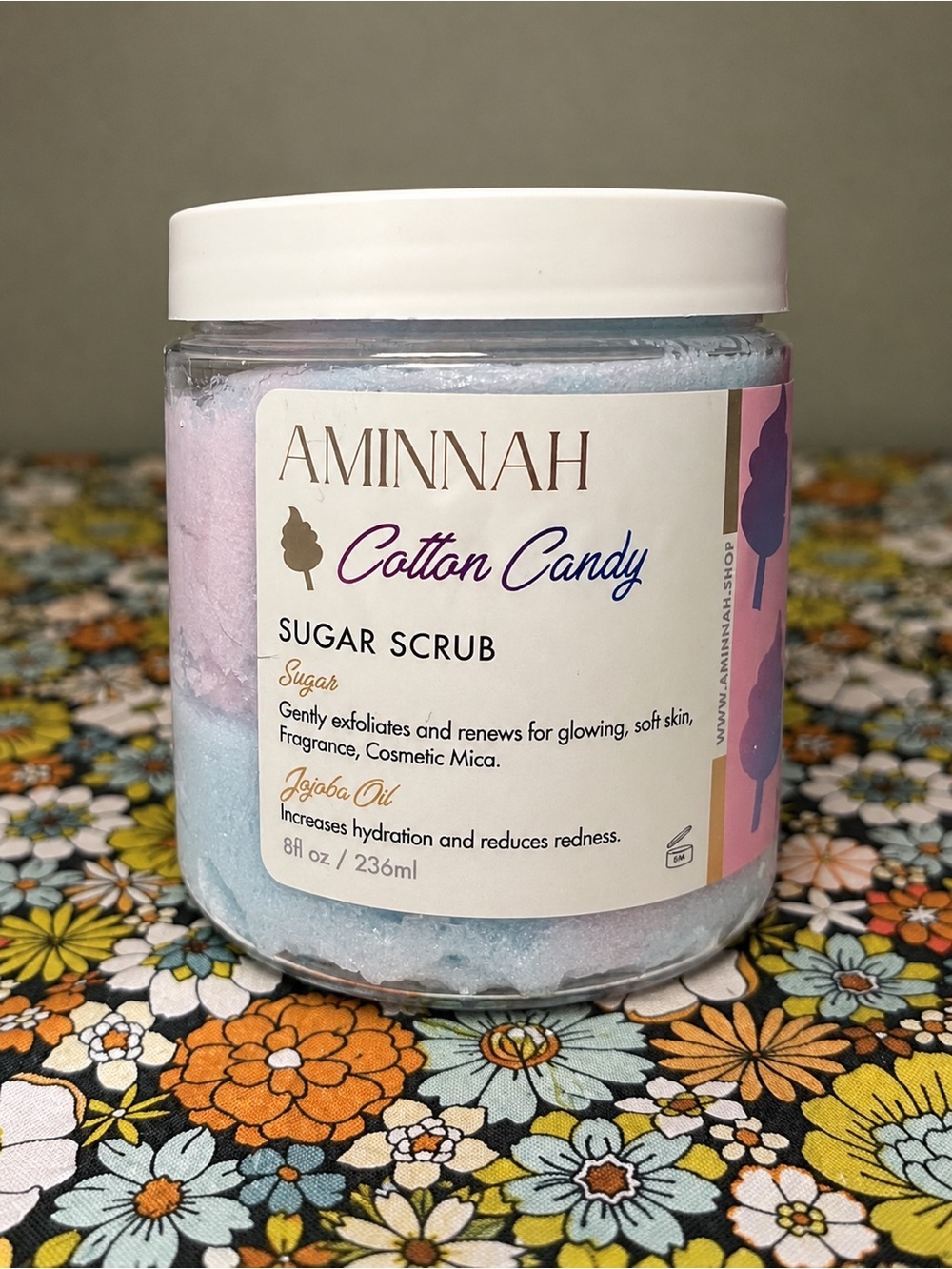 AMINNAH Cotton Candy Sugar Scrub 8 oz